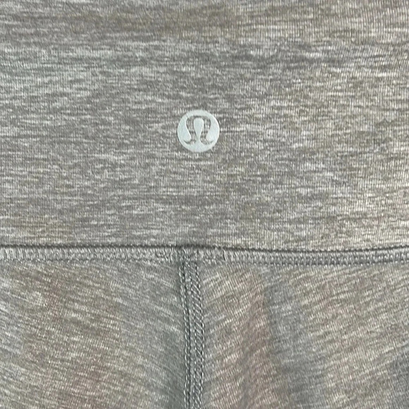 Retro Lululemon Wunder Under Grey 23” Cropped Leggings Soft Brushed Low Rise 6 - Picture 6 of 11